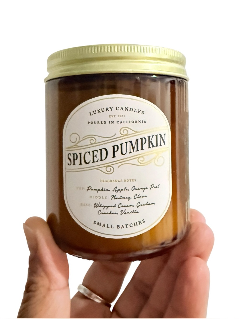 Leoben Company Spiced Pumpkin Luxury Scented Candle - Amber